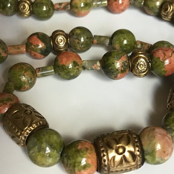 Semi-Precious Stone Necklace & Earrings Vintage - Picture 12 of 16